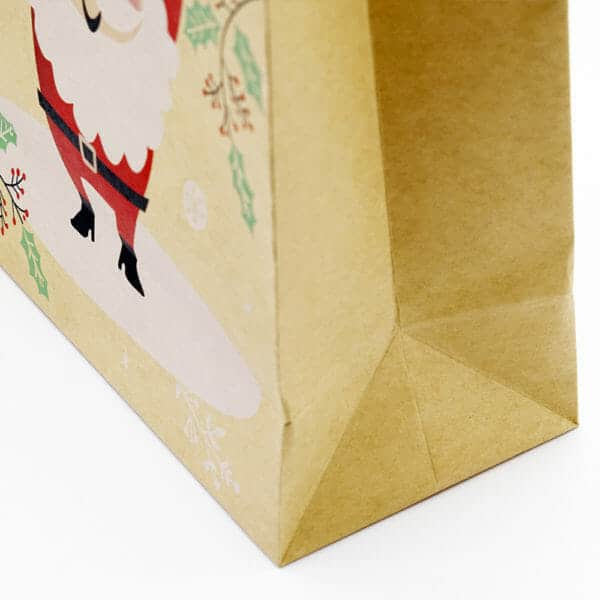 Gift Brown Christmas Paper Bag with Handles - Image 3