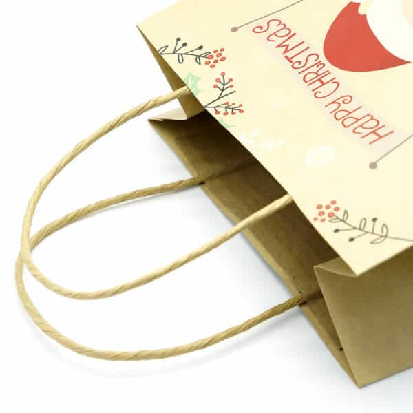 Gift Brown Christmas Paper Bag with Handles - Image 4