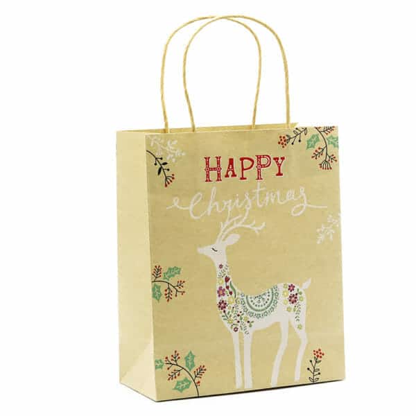 Gift Brown Christmas Paper Bag with Handles - Image 7