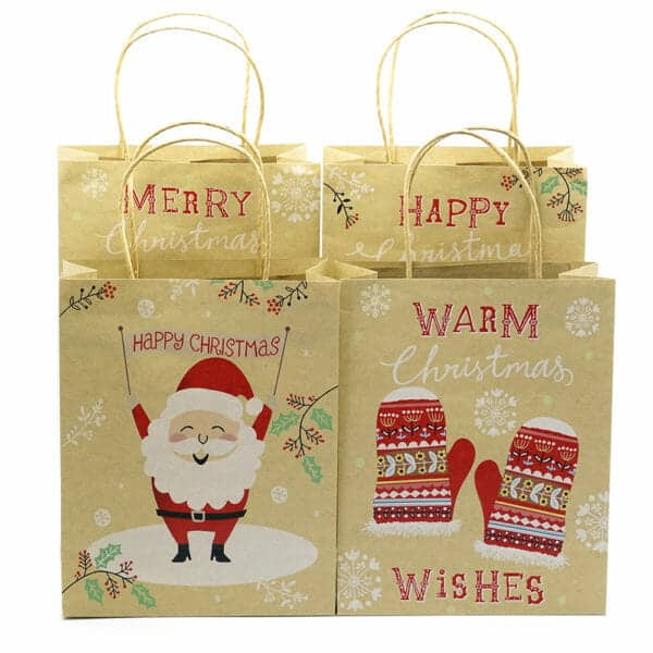 Gift Brown Christmas Paper Bag with Handles - Image 11