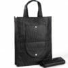 Reusable Folding Black Non Woven Sinch Bag