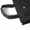 Reusable Folding Black Non Woven Sinch Bag - Image 4