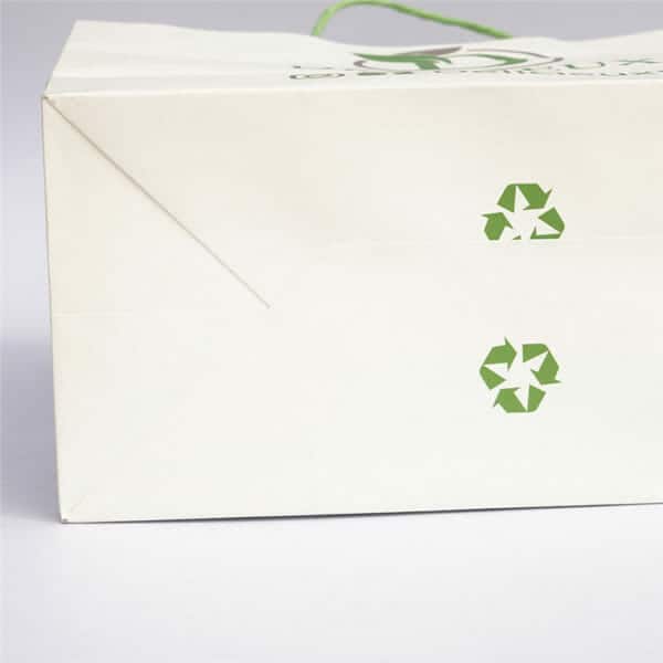 White Shopping Paper Bag with Handles - Image 3