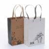 Seal Print Flat Bottom Medium Brown Craft Gift Bag