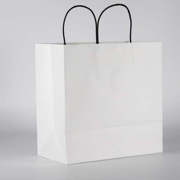 white paper carrier bags