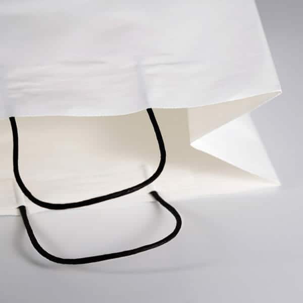 Flat Carrier White Paper Bag - Image 5