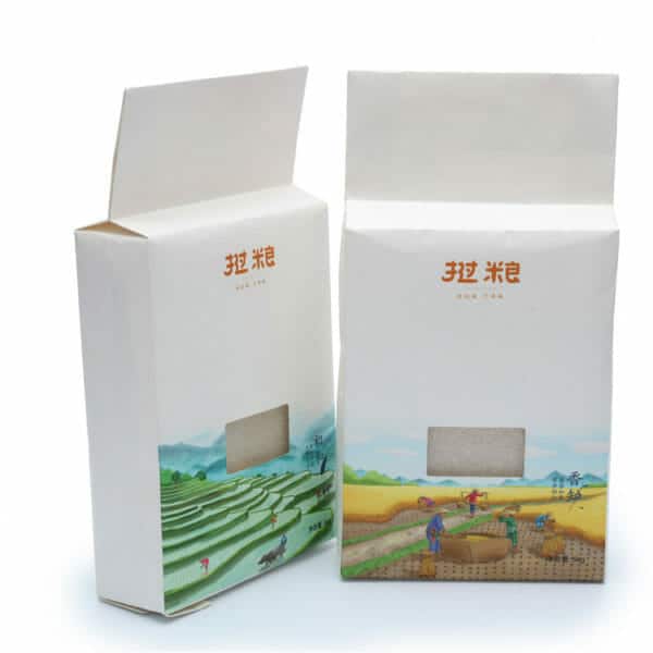 Custom Plain Printed Rice Paper Bag with Window - Image 4