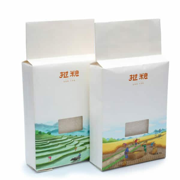 Custom Plain Printed Rice Paper Bag with Window