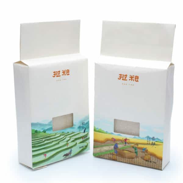 Custom Plain Printed Rice Paper Bag with Window - Image 2