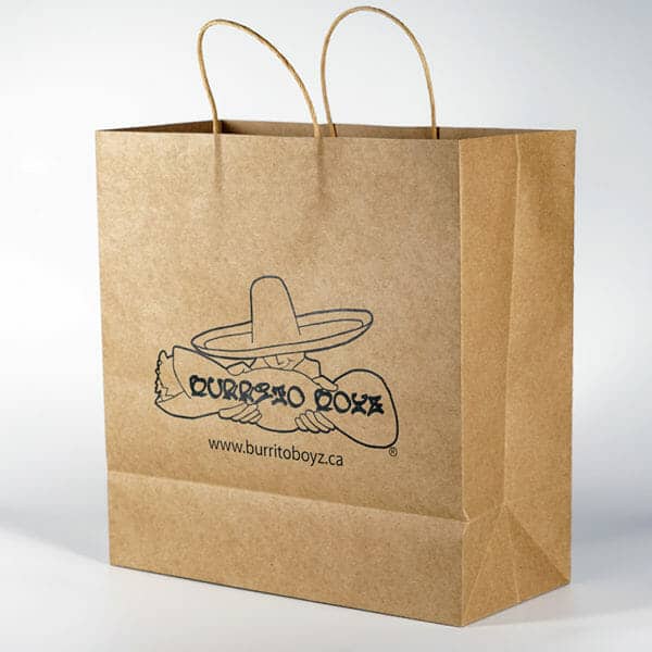 Logo Printer Shopping Custom Printed Packaging Kraft Paper Bag for Food - Image 2