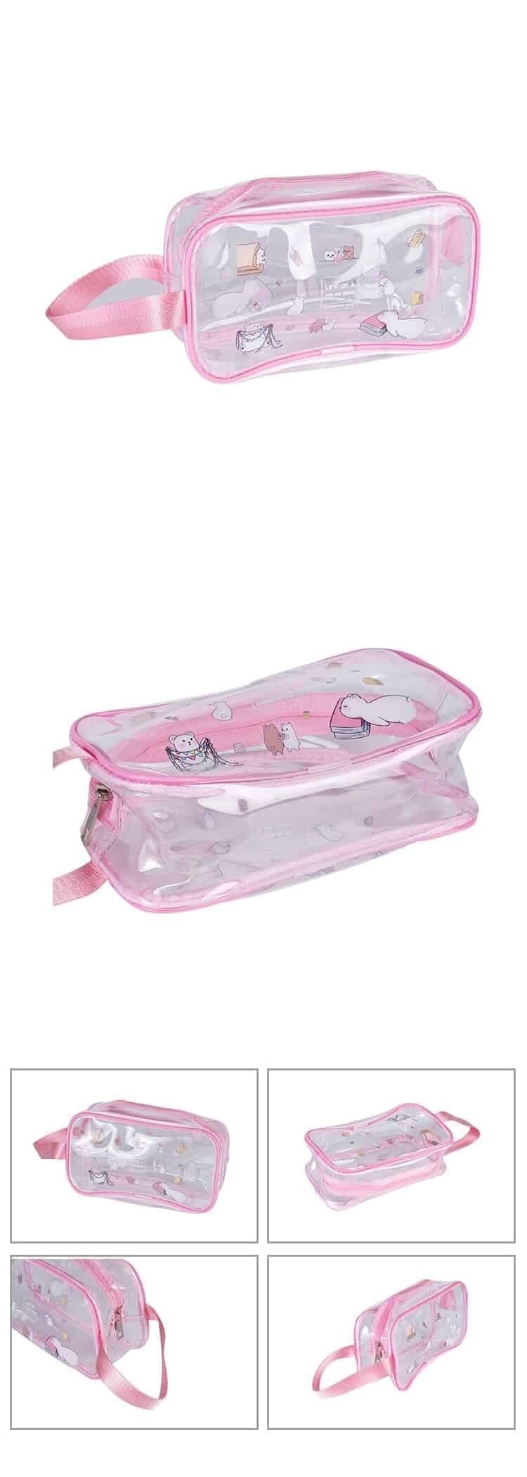 bolsas de viagem cosméticas de plástico transparente