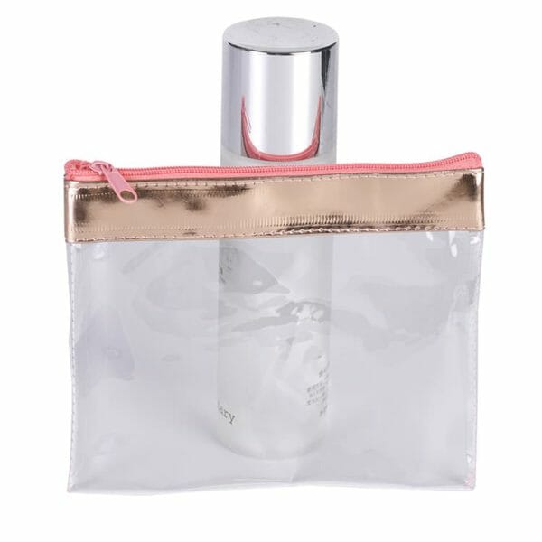 clear plastic travel makeup bag