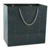 High quality fashion custom paper jewelry packaging laminated art bag balck with company logo print - Image 2