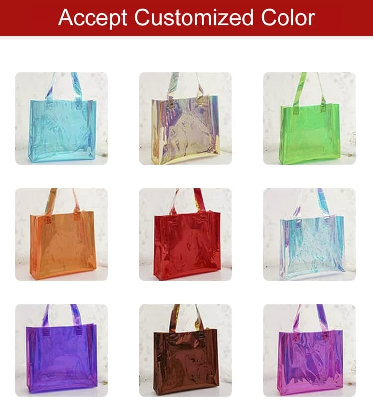 Buy Wholesale China Custom Fashion Handbag Transparent Clear Neon Pvc Tote  Bag & Pvc Handbag,clear Bag ,pvc Bag at USD 3