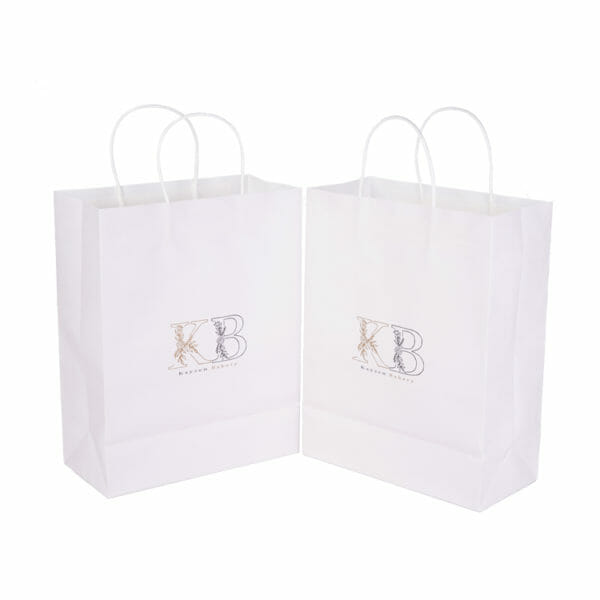 Paper Bag for Food Recyclable Kraft Custom Logo Shopping Paper Bag with Handle