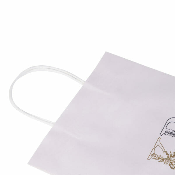 Paper Bag for Food Recyclable Kraft Custom Logo Shopping Paper Bag with Handle - Image 5