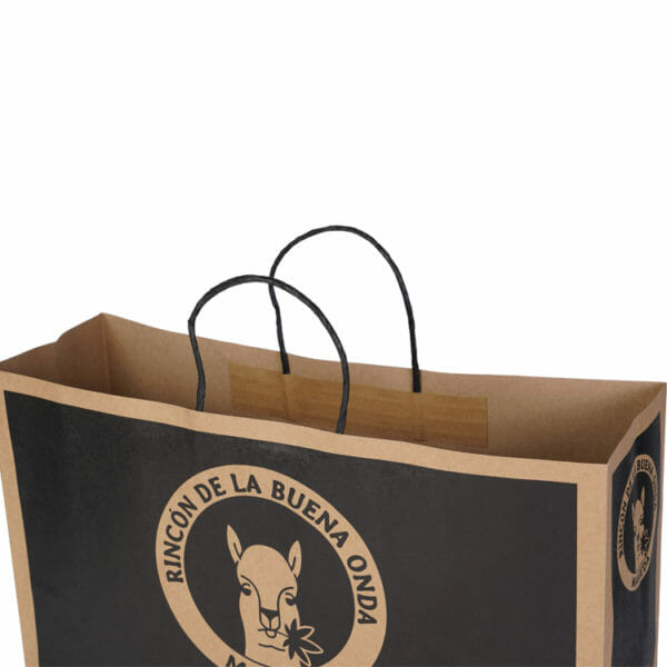 Luxury Logo Printed Kraft Shopping Paper Bag - Image 3