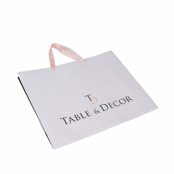 Custom Printed White Cardboard Paper Bag With Logo - Image 5