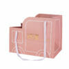 Colorful Craft Luxury Shopping Cosmetic Wedding Cute Pink Candy Paper Bag with Handle - Image 2
