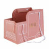 Colorful Craft Luxury Shopping Cosmetic Wedding Cute Pink Candy Paper Bag with Handle