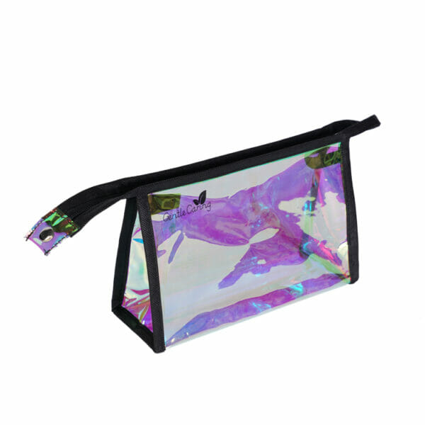 Transparent Zipper Cosmetic Custom Logo Pouch Makeup Holographic PVC Bag - Image 5