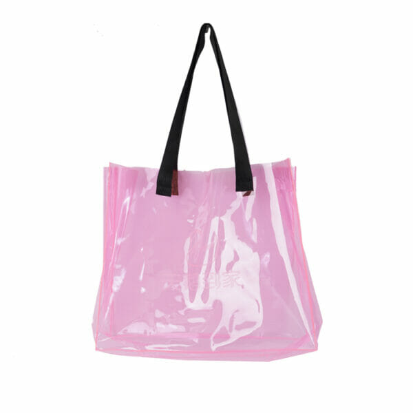 Custom Hot Sale Women Fashion Holographic PVC Transparent Shopping Handbag - Image 2