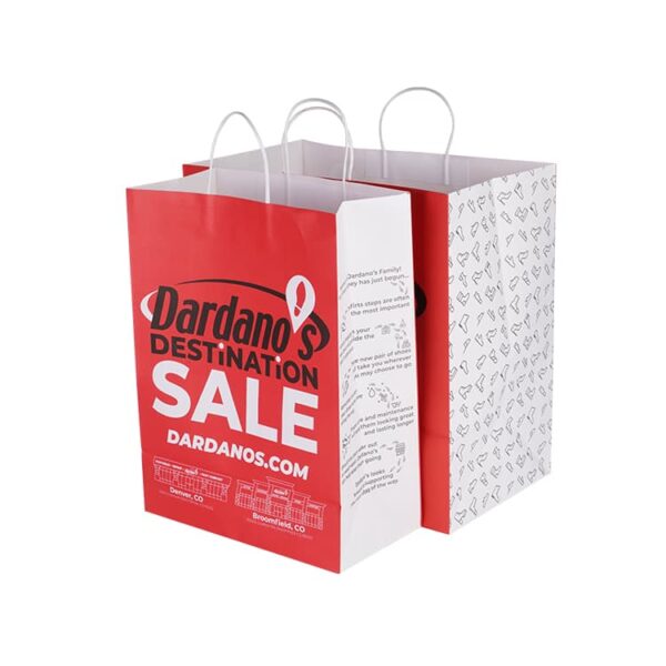 CXJ-P17150 150gsm Custom White Kraft Paper Bag - Image 2