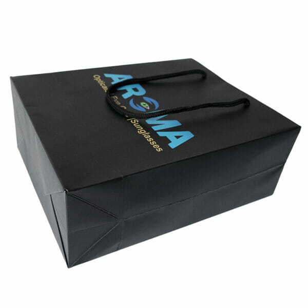 CXJ-P17168 Custom Printed Gift Black Paper Bag - Image 4