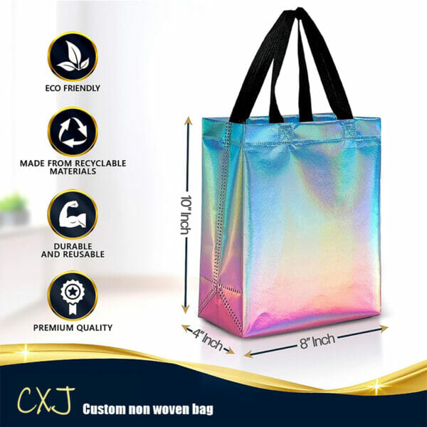 CXJ-N120001 Metallic shining Non Woven Bag - Image 2