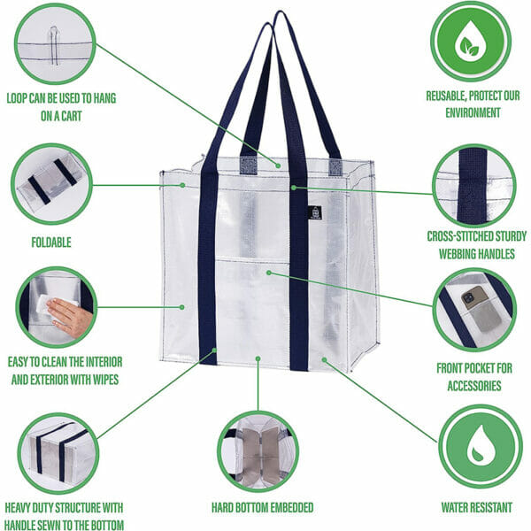 CXJ-N120002 transparent Non Woven Bag - Image 2