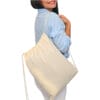 Eco custom logo color cotton canvas tote shopping bag - Image 6
