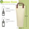 Wholesale custom logo canvas wine bottle tote bag - Image 3