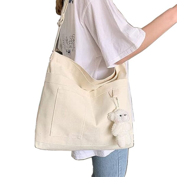 CXJ-F2312003 Custom cotton canvas tote shopping bag