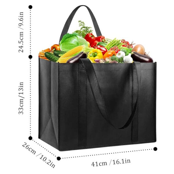 CXJ-N120018 80gsm Black Non Woven Shopping Bag - Image 2