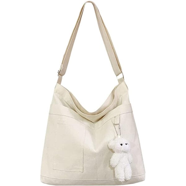 CXJ-F2312003 Custom cotton canvas tote shopping bag - Image 2