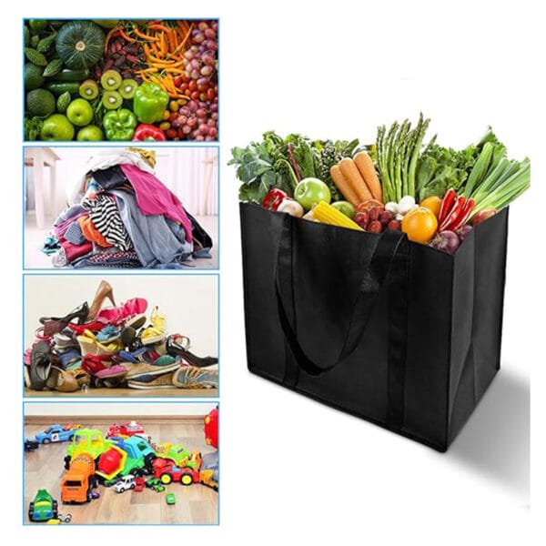 CXJ-N120018 80gsm Black Non Woven Shopping Bag - Image 5