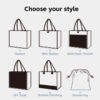 CXJ-N24020 80gsm Customized Metallic Non Woven Shopping Tote Bag - Image 2