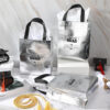 CXJ-N24015 80gsm Customized Metallic Non Woven Shopping Tote Bag - Image 7