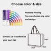 CXJ-N24020 80gsm Customized Metallic Non Woven Shopping Tote Bag - Image 4