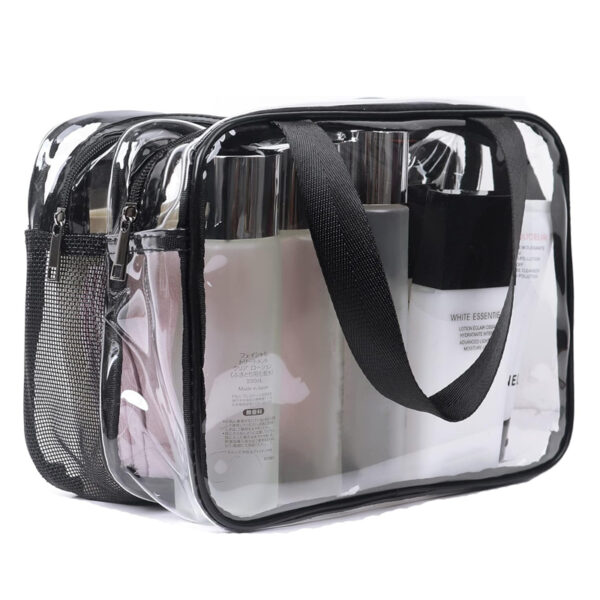 Transparent Waterproof PVC Travel Makeup Bag Fashion Custom Large Capacity Thickening PVC Cosmetic Bag