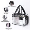 Transparent Waterproof PVC Travel Makeup Bag Fashion Custom Large Capacity Thickening PVC Cosmetic Bag - Image 5