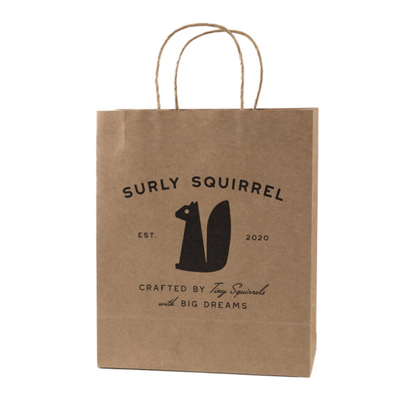 Wholesale Gift 80gsm Customized Printing Cardboard Kraft Paper Bag