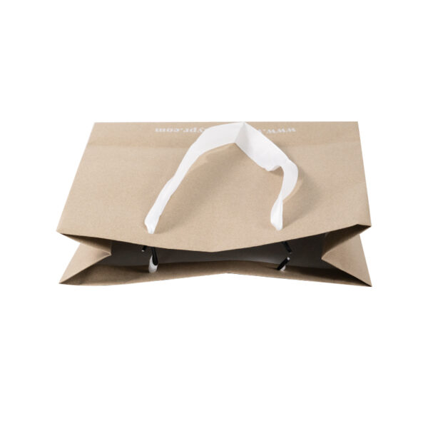 Ribbon Handle Wholesale Custom Printed Pattern Kraft Paper Bag - Image 5