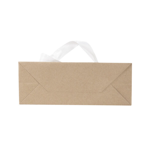 Ribbon Handle Wholesale Custom Printed Pattern Kraft Paper Bag - Image 6