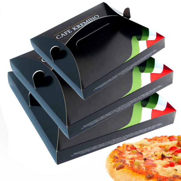 Black Folding Food Grade Pizza Paper Box