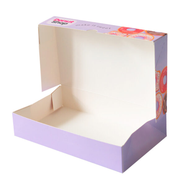 Purple Food Doughnut Packaging Custom Folding Paper Box - Image 6