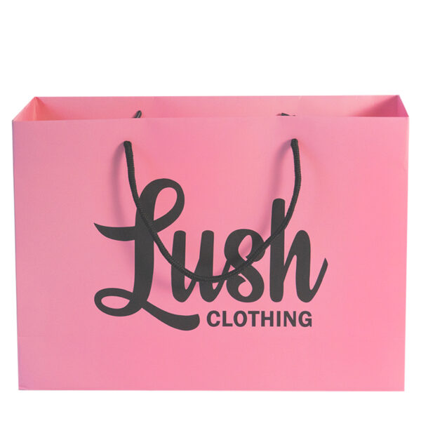 Pink Wholesale 120gsm Customized Printed Shopping Gift Paper Bag