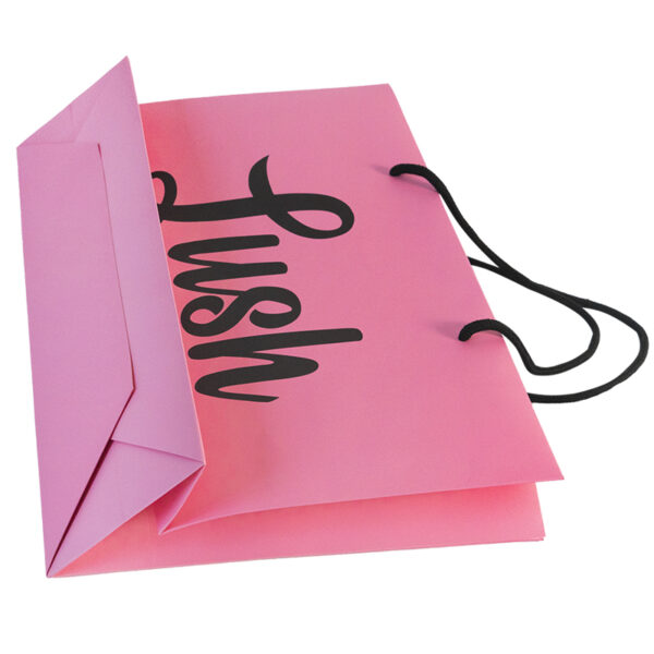 Pink Wholesale 120gsm Customized Printed Shopping Gift Paper Bag - Image 4