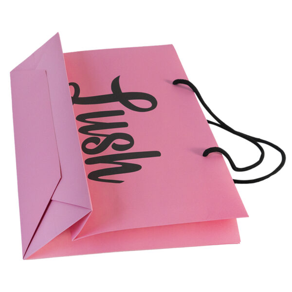 Pink Wholesale 120gsm Customized Printed Shopping Gift Paper Bag - Image 6