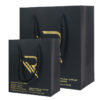 Bronzing Luxurious Black 150gsm Customized Paper Shopping Gift Bag - Image 3
